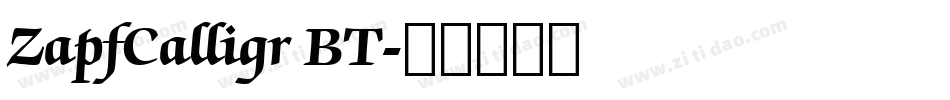 ZapfCalligr BT字体转换